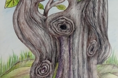 Titel - Nature in Love. Midium - Mixed Midium on Cartiz Paper .Size - 11"x17". Price Rs. 4000/-
