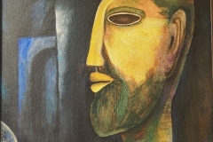 Titel - The Mistry. Midium - Acrelyc on Board Canvas. Size - 16"x 20" . Price - Rs. 8000/-